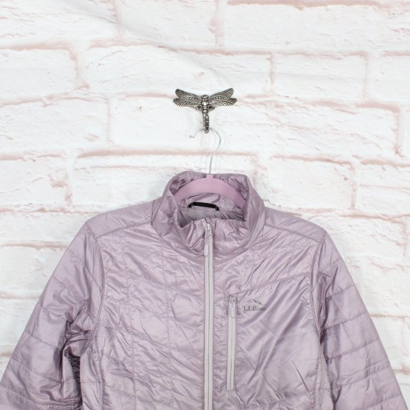 LL Bean Purple Polyester Zip Up Insulated Quilted Jacket Size M - Picture 2 of 9